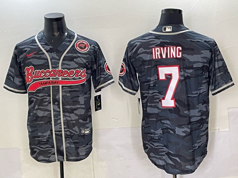 Men 2025 Tampa Bay Buccaneers 7 Irving Camo Joint Name Nike Limited NFL Jersey style 05